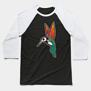 Day of the Dead Hummingbird Baseball T-Shirt